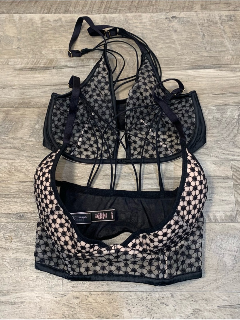 Victoria's Secret Black Lace Strappy Bralette